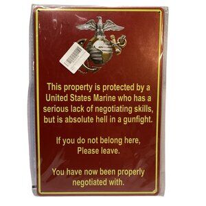 Nostalgic USA Marines Media Golden Era Pin Up Art Tin 12"x 8" Sign New
